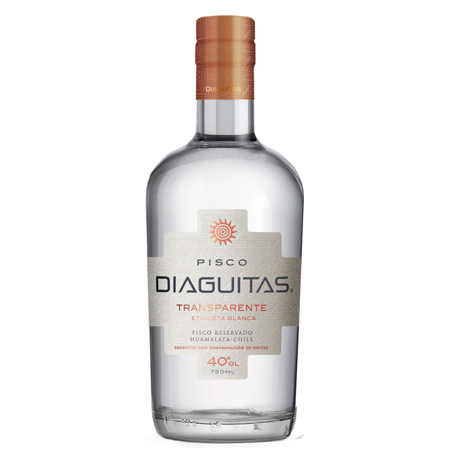 Pisco Diaguitas Transparente 750cc 40°
