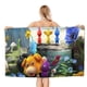 thumbnail image 1 of Pikmin Toalla de playa de secado rápido con diseño temático, regalo para mujeres y niñas, ideal para cumpleaños, fans, amantes de la música, uso en la playa o al aire libre, 78 × 150 cm, 1 of 6