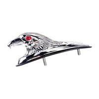 Magideal - Adorno Para Guardabarros Delantero De Motocicleta, Estatua De Cabeza De Águila, Decoración Para Guardabarros De Motocicleta, Artesanía, Pieza De Repar Plata