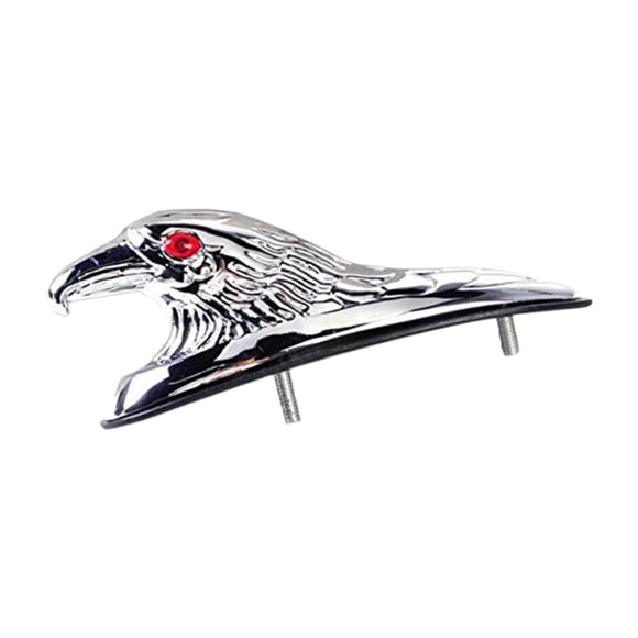 Adorno para Guardabarros Delantero de Motocicleta, Estatua de Cabeza de águila, Decoración para Guardabarros de Motocicleta, Artesanía, Pieza de Repar Plata