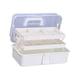thumbnail image 5 of Caja De Almacenamiento De 3 Niveles Caddy Estuche De Arte Plegable Para Bloques De Construcción Gabinete De Maquillaje Blanco, 5 of 5