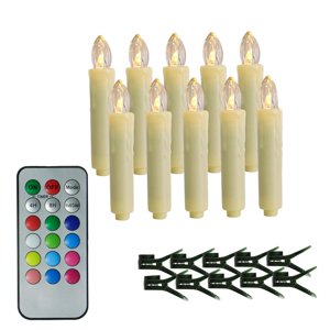 Magideal - Velas Cónicas Led Sin Llama, Velas Cónicas Parpadeantes, Accesorios Para Fotos, Velas Para Ventana, Luz Para Navidad, Oficina, Decoración Del Hogar, 18 Botones
