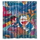 thumbnail image 1 of Cortina de ducha Doraemon, juego de cortina de baño con ganchos, tamaño 66 x 72 pulgadas, 1 of 3