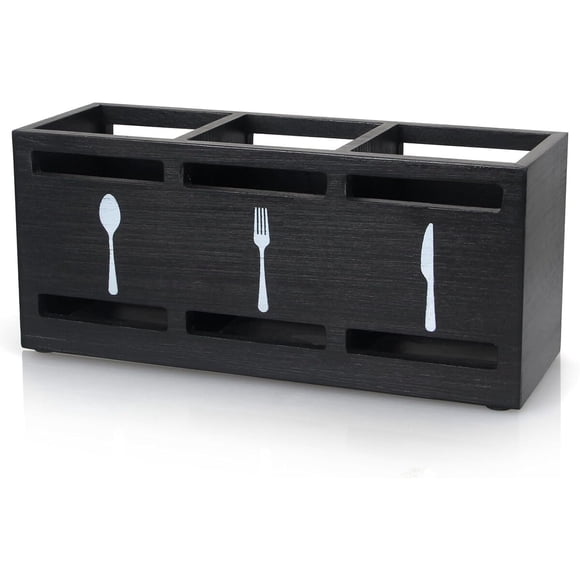 Organizador de Cubiertos de Madera Ayiaren 10x4,5x3,4 cm