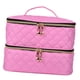 thumbnail image 1 of Bolsa De Almacenamiento De Esmalte De Uñas Caja De Soporte De Esmalte De Uñas De Doble Capa Para Maquillaje De Viaje Rosa, 1 of 3