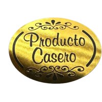 Genérico - Sticker Producto Casero Dorado 100Un