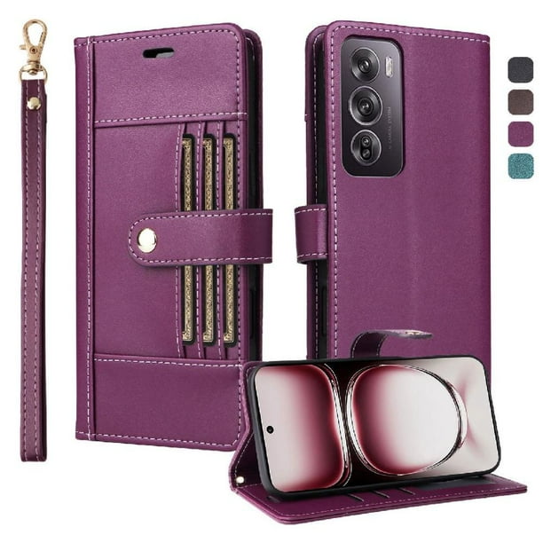 FOXDOCK Funda tipo Cartera para Realme 12 Pro 5G – Cubierta de Cuero PU con Múltiples Ranuras, Bolsillo para Efectivo y Correa de Muñeca