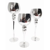Genérico - Juego 3 Portavelas Candelabro Decorativo Copas Moderno Jhn