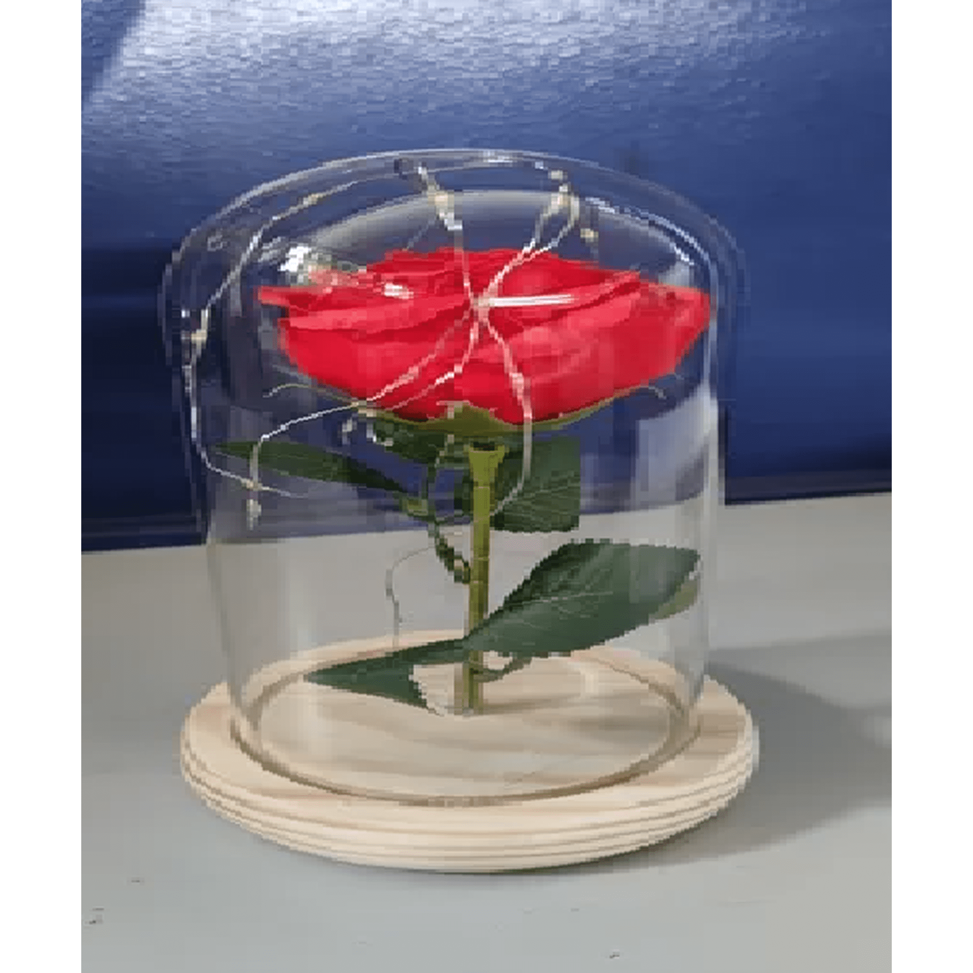 Genérico - Cúpula Cristal Led Con Rosa Roja Bella Y Bestia