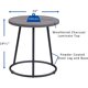 thumbnail image 2 of Mesa Lateral Lorell LLR16262 Redonda Estilo Industrial Acero, 2 of 2