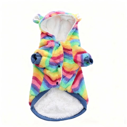 Xusx111 - Perro Sudadera Con Capucha Para Perros Pequeños A Grandes, Gatos, Corbata Azul Rosa Amarillo Espiral Arco Iris Primavera Otoño Cachorro Trajes Perro Gatos Ropa - M