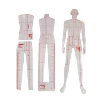 Magideal - Regla De Plantilla De Dibujo De Moda, Regla De Costura, Transparente, Portátil, Confección De Vestidos, Ilustración De Moda, Reglas Para Pantalones, T