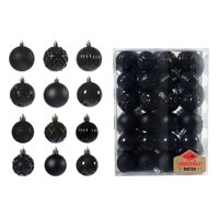 Bothyi - 48 Piezas De Adornos Colgantes De Árbol De Navidad Para Decoración De Fiesta De Año Nuevo, Color Negro
