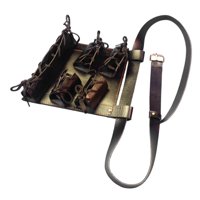 Magideal - Funda Para , Cinturón Para , Correa Trasera De Caballero De Cuero Pu Samurái, Fundas Para Disfraz De Caballero, Cuerda Para Atar, Cinturón , Espera 3