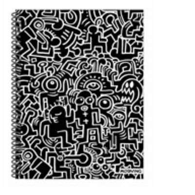 Cuaderno Carta Doodle - 3 Materias / Papel Premium 80G  Mooving