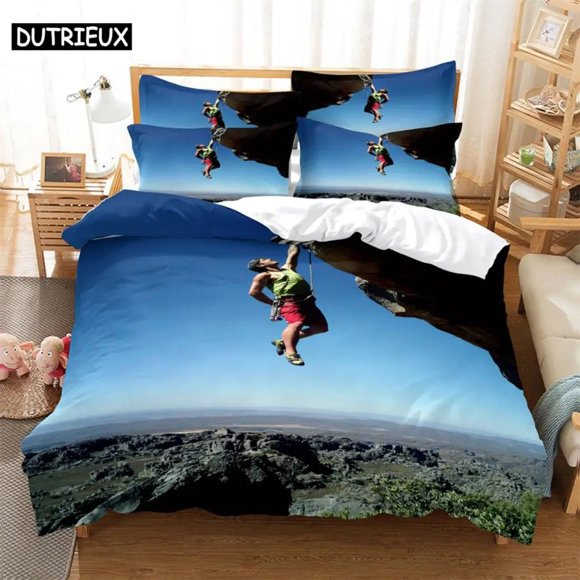 Rock climbing Bedding 3-piece Digital PrintingPlain Weave Craft For North America And Europe Bedding Set