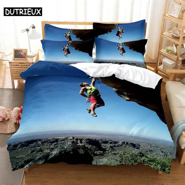 Rock climbing Bedding 3-piece Digital PrintingPlain Weave Craft For North America And Europe Bedding Set