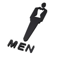 Magideal - Letrero De Baño, Letrero Para Puerta De Baño, Tablero Universal Con Cinta Autoadhesiva, Letrero De Baño, Placa Decorativa De Baño Para Lugares Público Hombre S