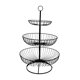 thumbnail image 1 of Bandeja Desmontable Del Soporte De La Cesta Del Alambre De La Fruta Vegetal De 3 Capas Para El Anillo Superior Negro Resistente De La Cocina, 1 of 5
