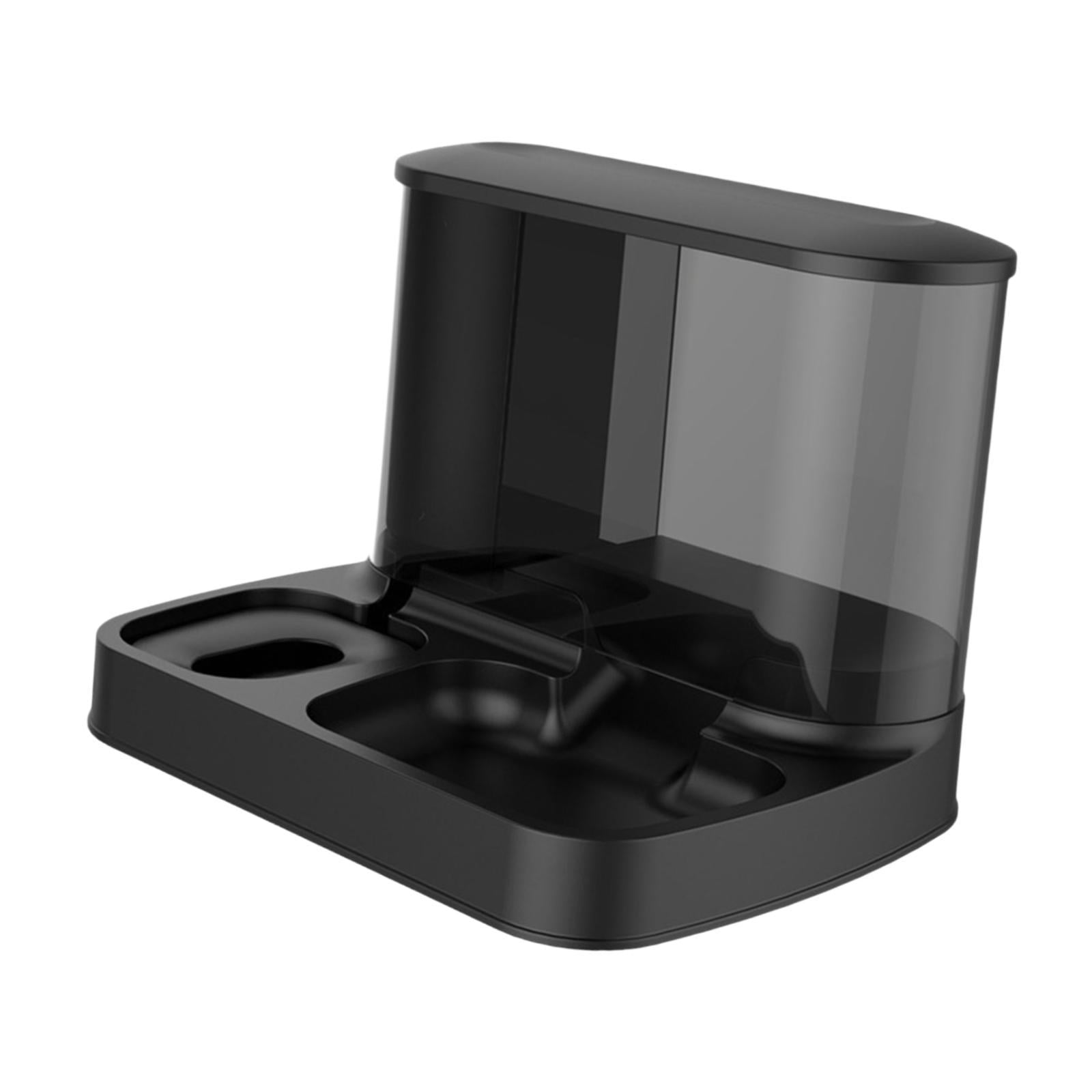 Ioensy - Dispensador De Alimentos, Cuenco De Agua, Comedero Portátil Para Mascotas, Bebedero Para Cachorros, Gatos, Conejos, Negro