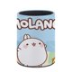 thumbnail image 3 of Molang-theme Cylinder Pen Holder Pencil Organizer with Flannel Lining PVC Leather Material Cardboard Base for study work 10*8CM, 3 of 6