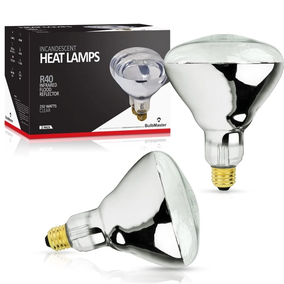 Bombilla de calor BULBMASTER, 250 W, R40, infrarroja, E26, 120 V, paquete de 2