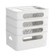 thumbnail image 5 of Caja De Gestión De Cables Para Ahorro De Espacio En Rack De Enrutador Para Sala De Estar, Dormitorio, Oficina, Blanco, 4 Niveles, 5 of 5
