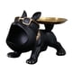 thumbnail image 4 of Bandeja de almacenamiento para perros, estatua, cuenco de estatuilla de perro, escultura de Animal de resina nórdica, bandeja de joyería de dulces par Negro, 4 of 5