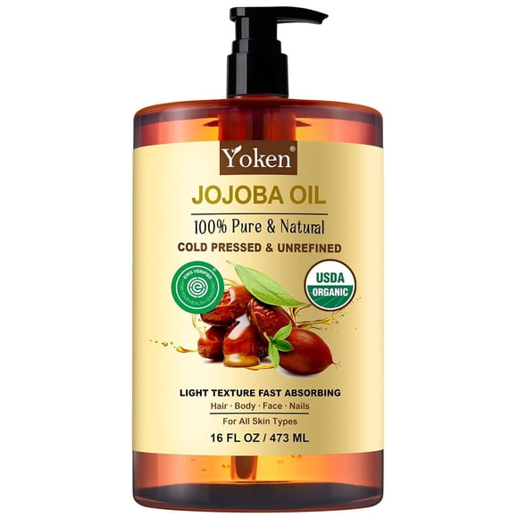 Aceite de jojoba orgánico Yoken 473 ml USDA