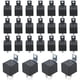 thumbnail image 2 of Relé automotriz de 4 pines, 12 V CC, 40 A, relé de encendido para coche, relé eléctrico para coche y camión, 25 paquetes, 2 of 7