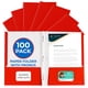 thumbnail image 1 of Carpetas De Papel Paquete De 100 Rojas Con 2 Bolsillos Y Broches, 1 of 7