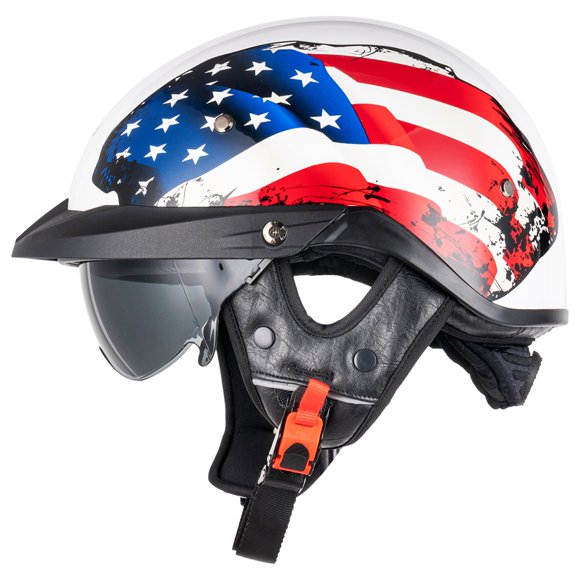 Casco VCOROS VHF04 Media Cara con Visera Solar Certificado DOT