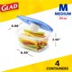 thumbnail image 5 of Recipientes de almacenamiento de alimentos Glad To Go, tamaño mediano, 700 ml, paquete de 6, 5 of 5