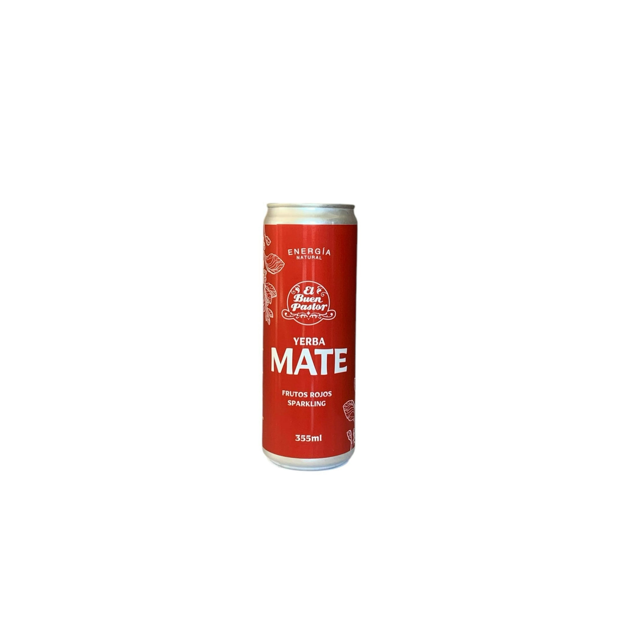 Bebida Energizante Natural Yerba Mate Frutos Rojos El Buen Pastor 355ml