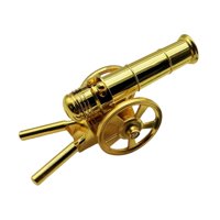 Bothyi - Modelo De Cañón Regalos Housing Decoration Ornament Metal Cannon With Wheels Gold