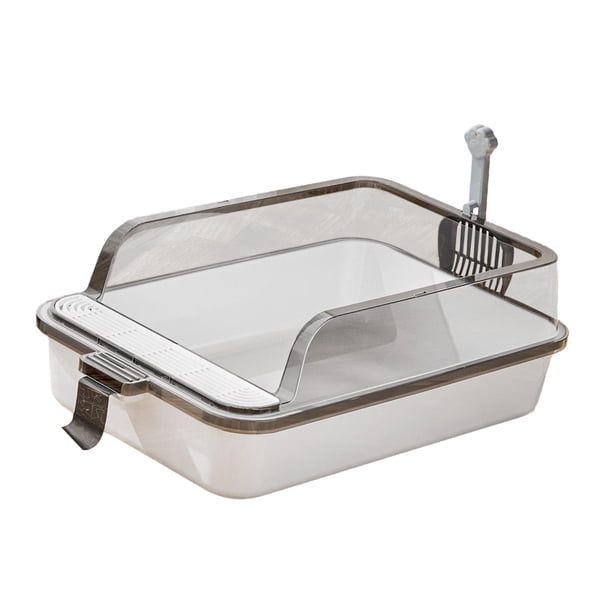 Inodoro Para Gatos Con Parte Superior Abierta, Lavabo De Arena Para Gatos, Suministros Para Mascotas, Bandeja Para Arena Para Gatos, Color Blanco