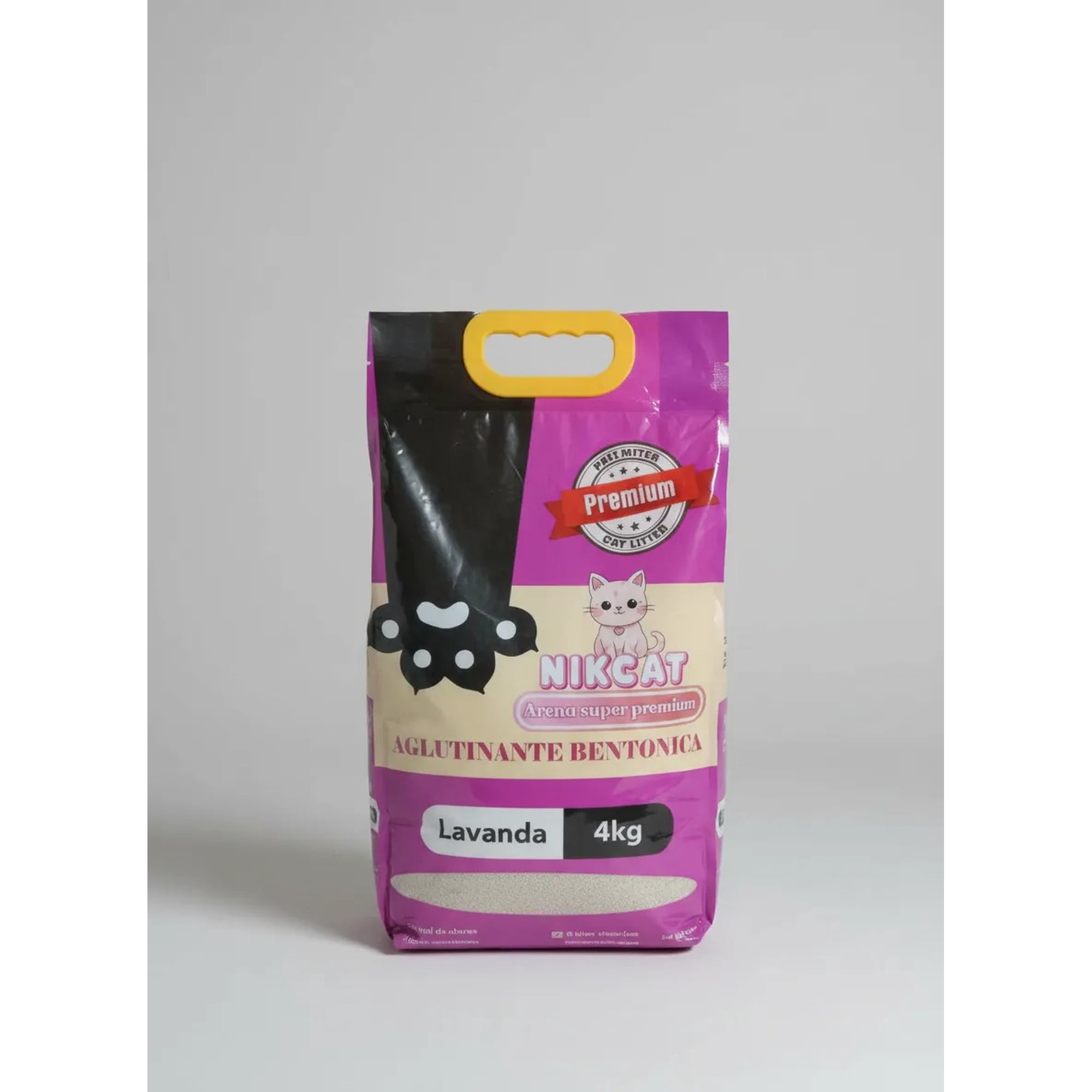Arena Para Gato Nikcat Super Aglutinante Lavanda 4kg