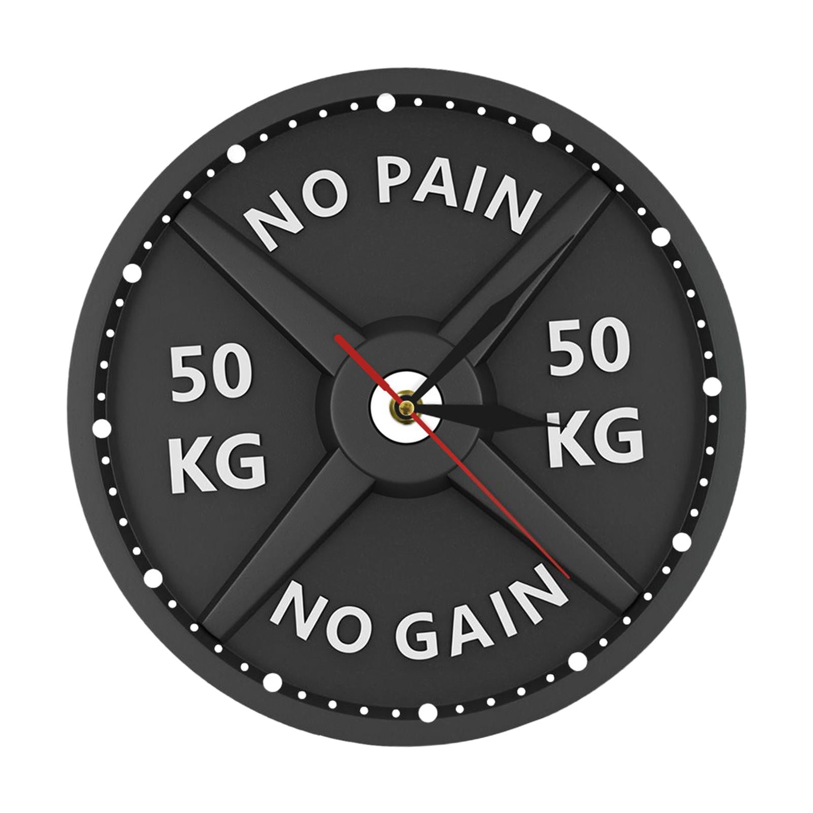 Magideal - Reloj De Pared 50kg Levantamiento De Pesas Simple Fitness 12 Pulgadas Barra Regalos Sala De Estar Decoración Del Hogar Culturismo Moderno Gimnasio Ent