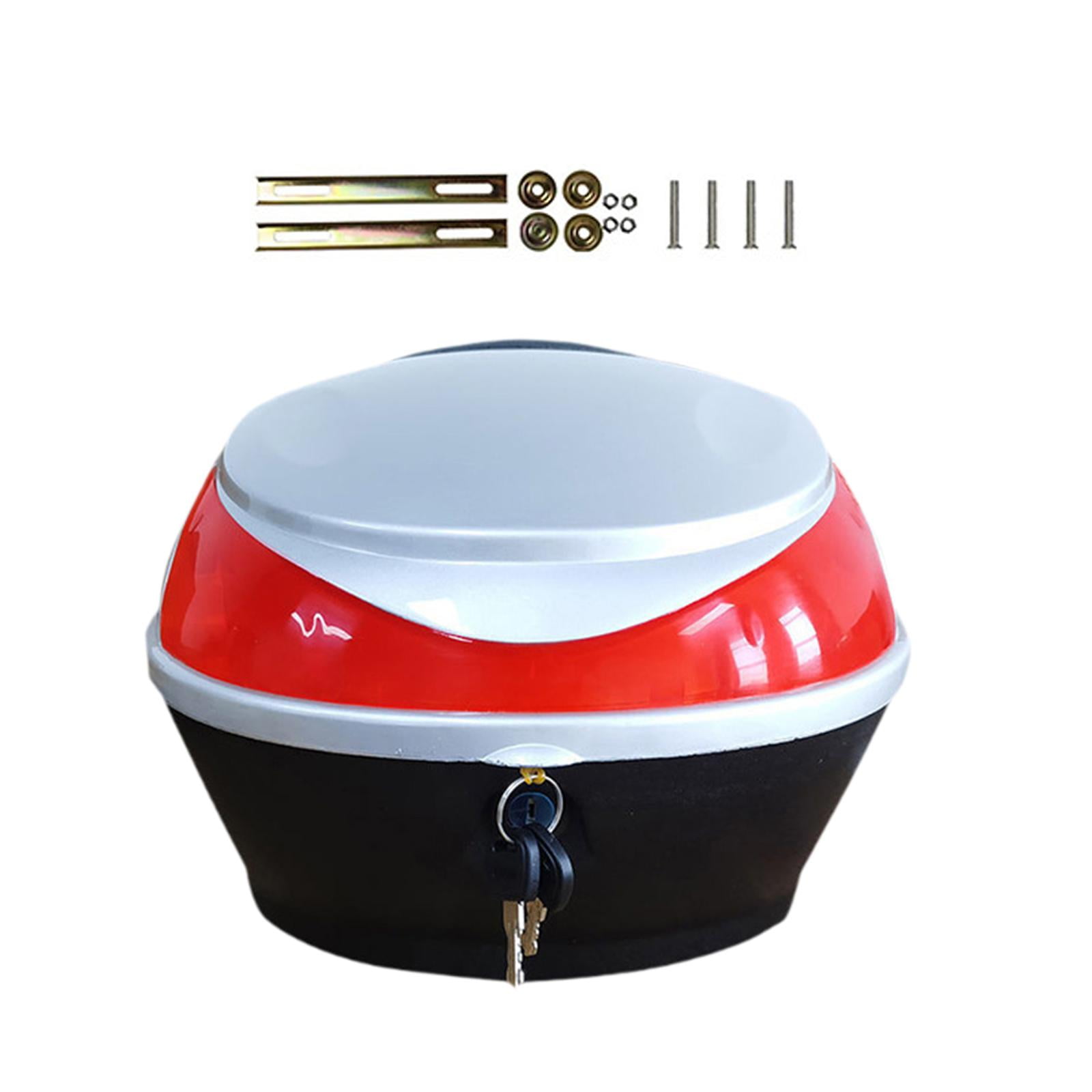 Ioensy - Baúl Para Motocicleta Baúl Trasero Para Refrigerios Equipo De Mantenimiento Monedero Plateado