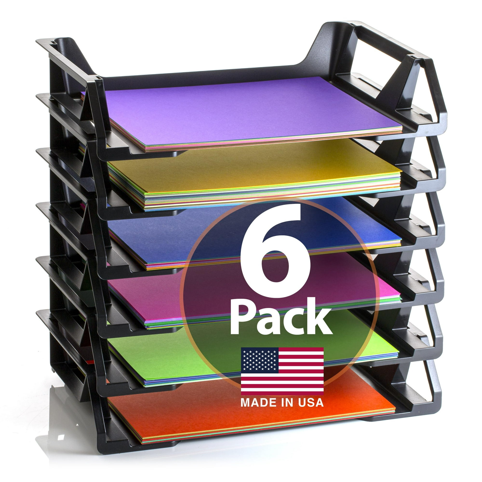 Bandeja De Escritorio Officemate Reciclada Para Carga Lateral, A4, 6 Unidades