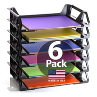 Bandeja De Escritorio Officemate Reciclada Para Carga Lateral, A4, 6 Unidades