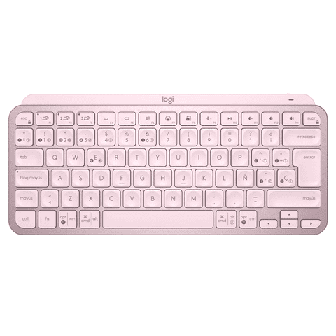 Genérico - Teclado Logitech Mx Keys Mini Bluetooth Rosado Español