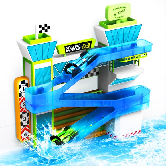 Tub Works Splash Wheels: pista de carreras luminosa para la hora del baño