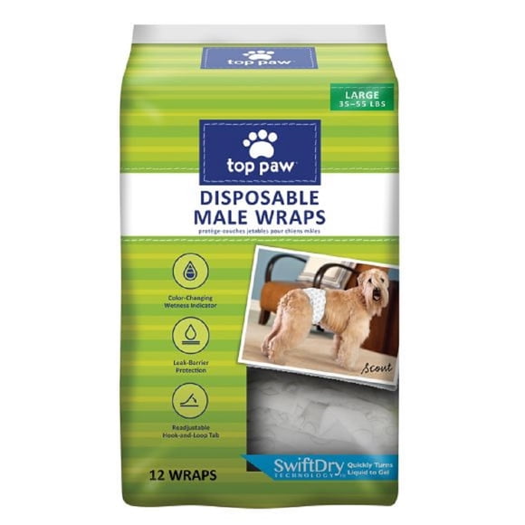 Pañales Desechables TOP PAW para Perro Macho – Talla Grande