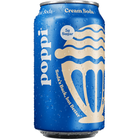 Bebida Prebiotic Cream Soda Lata Poppi 355 ml