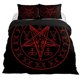 thumbnail image 1 of Lucifer Morningstar Satanic Duvet Cover Set Satanic Bedding Set gothic Skull Bedspreads Comforter Cover Set, 1 of 5