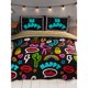 thumbnail image 1 of Be Happy Neon Single Duvet Cover and Pillowcase Set, 1 of 1