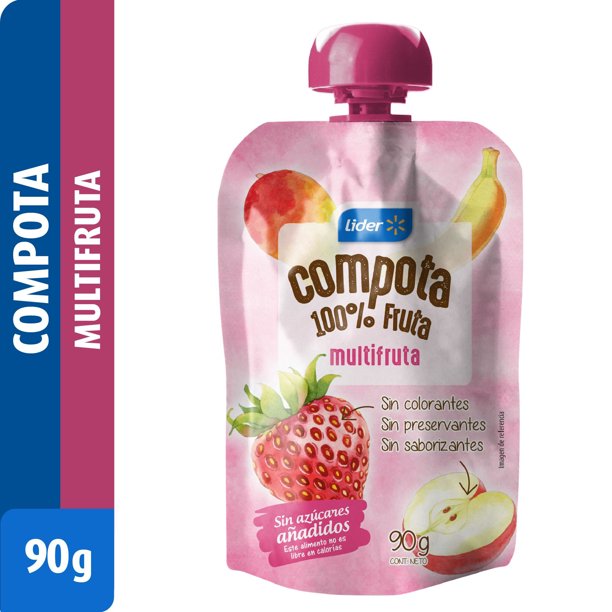 Compota 100% Multifruta, 90 g | Lider