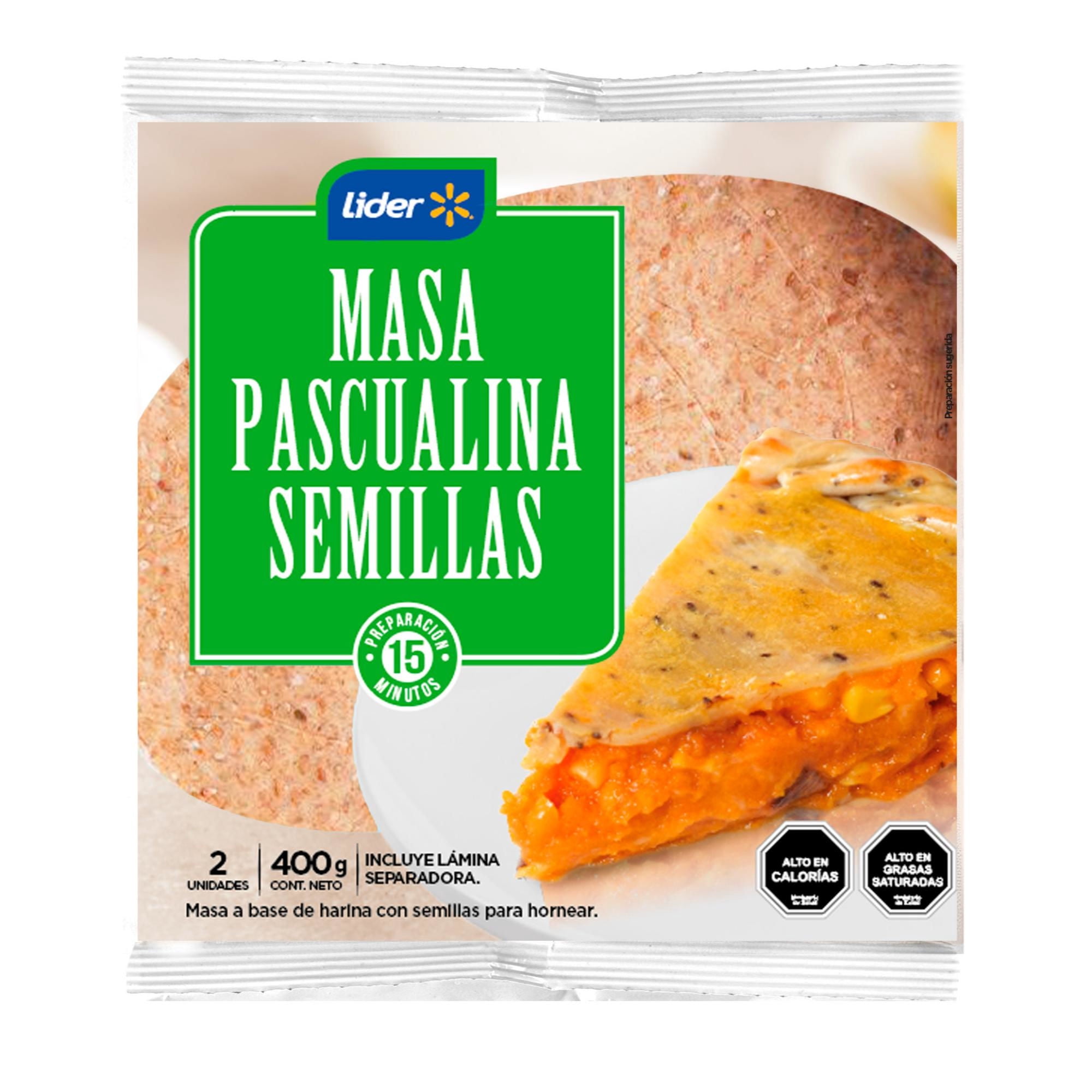 Masa Pascualina Con Semillas 2 Un 400 g Lider