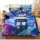thumbnail image 1 of Dark Colored Police Box Digital Print Quilt Duvet Cover Set 3-Piece Bedding Set, 1 of 4